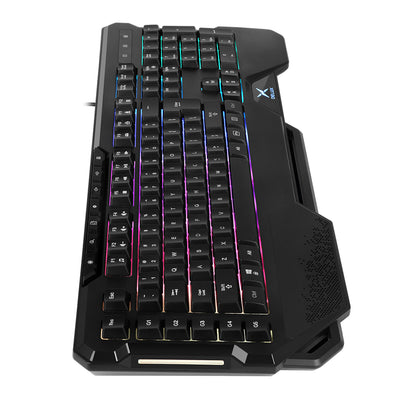 K9600 Wired Gaming Keyboard with RGB Backlight and Comfortable Palm Rest