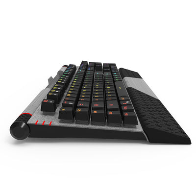 KM16 Aluminum Cover Mechanical Gaming Keyboard with Plamrest